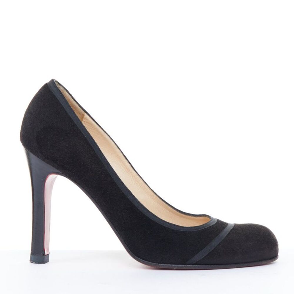 Christian Louboutin Black Suede Pumps
